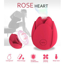 Waterproof Realistic, Massager Silent Sucking Vibrator Clit Rose