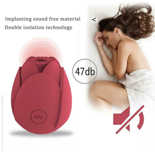 Waterproof Realistic, Massager Silent Sucking Vibrator Clit Rose 1
