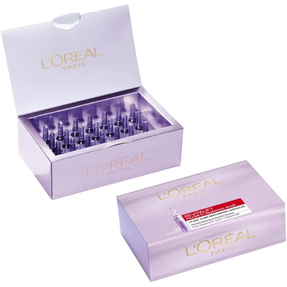 LâOrã©Al Paris L'oreal Revitalift Filler Hyaluronic Acid 28 Day Replumping Ampoules