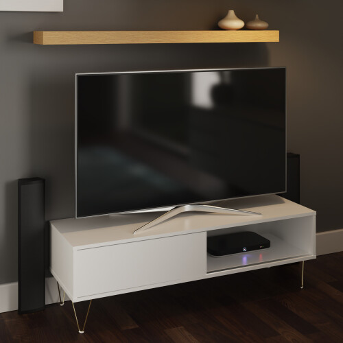 Timber Art Design UK TV Cabinet Sliding Door - White 1