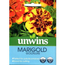 Unwins Grow Your Own Garden Flowers Marigold 'Goldiluxe' Seeds Packet