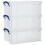 Really Useful Really Useful Set Of 3 9 Litre A4 Plastic Storage Boxes - Clear 2