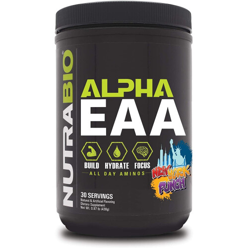 NutraBio, Alpha EAA, Nowy Jork Punch, 0,97 lb (438 g)