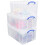 Really Useful Really Useful 2 x 64 Litre 1 x 42 Litre Storage Boxes - Clear 1