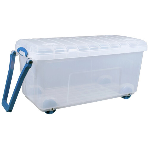 Really Useful 160 Litre Heavy Duty Trunk With Handles - Clear