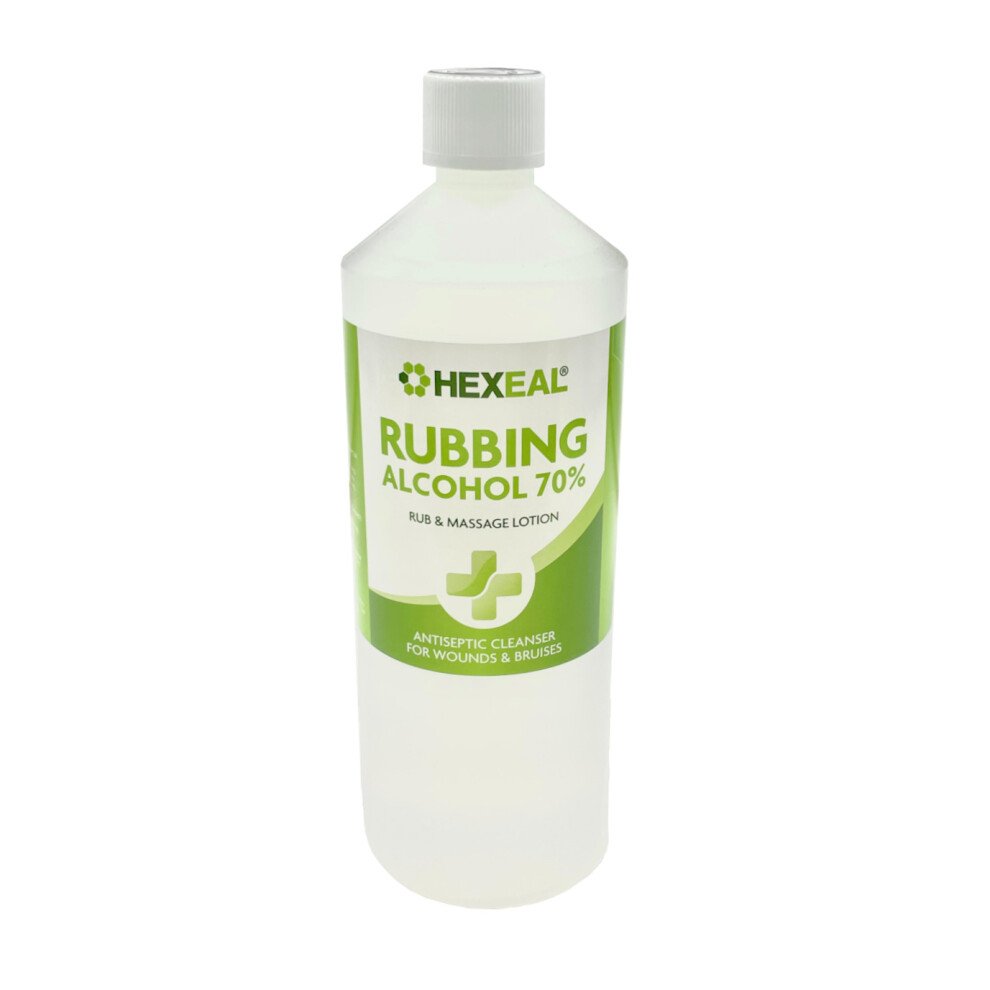 Hexeal Rubbing Alcohol 70% | 1L | Isopropyl Isopropanol Lab Grade
