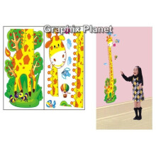 (Growth Chart Giraffe) WALL STICKERS BEDROOM DECOR FOR BOYS & GIRLS