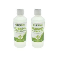 Hexeal RUBBING ALCOHOL 70% | 2 x 500ml | Isopropyl Isopropanol Lab Grade