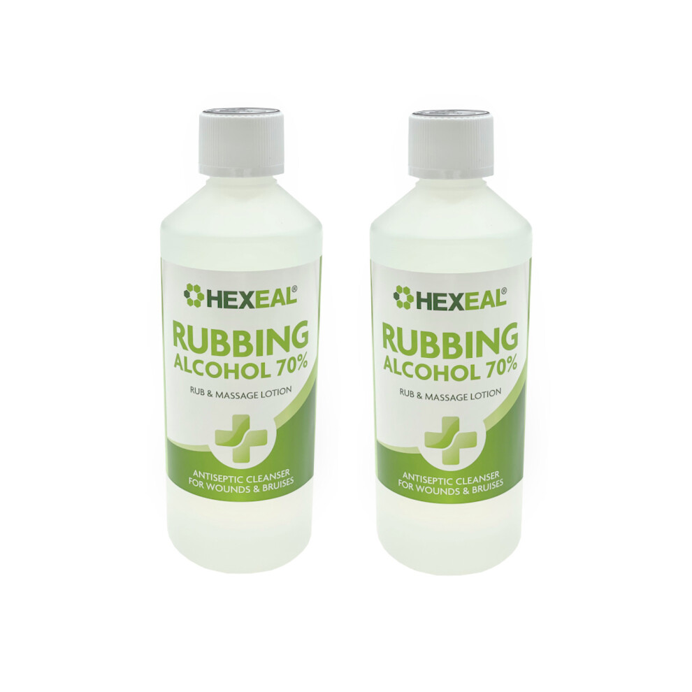 Hexeal Rubbing Alcohol 70% | 2 X 500Ml | Isopropyl Isopropanol Lab Grade