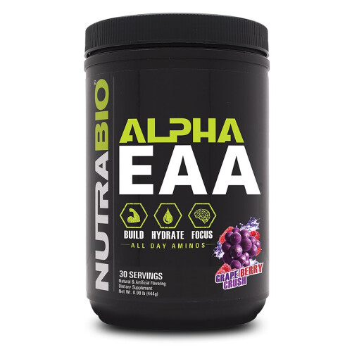 NutraBio, Alpha EAA, Grape Berry Crush, 0.98 lb (444 g) 1