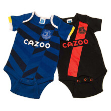 (12-18 Months, Blue/Black) Everton FC Baby Bodysuit (Pack of 2)