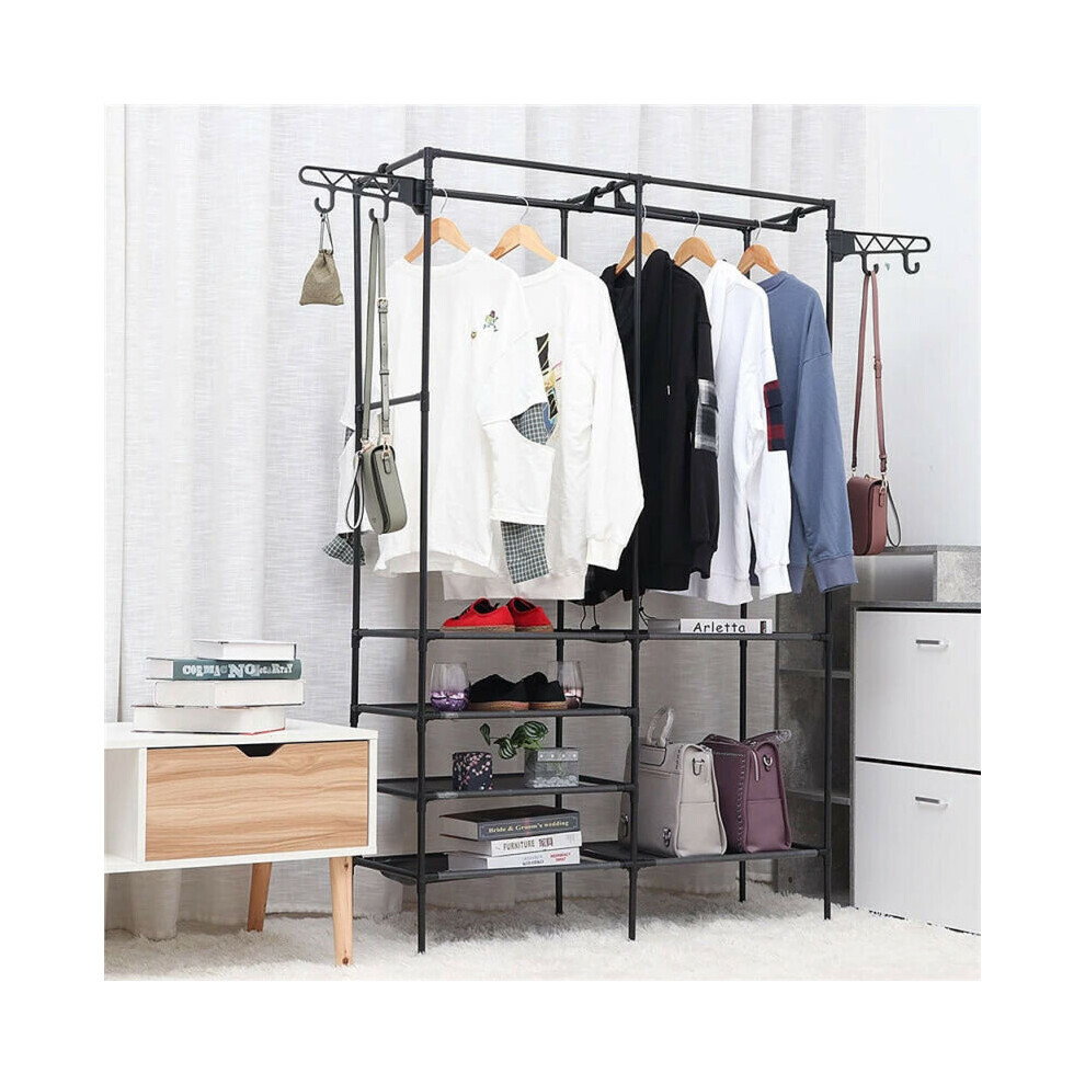 Clothes Rail Large Heavy Duty Wardrobe Organizer Hanging Coat