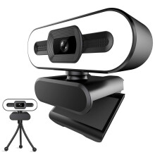 (1080P) USB LED Light Adjustable Fill Light Computer Camera Live Broadcast Conference.