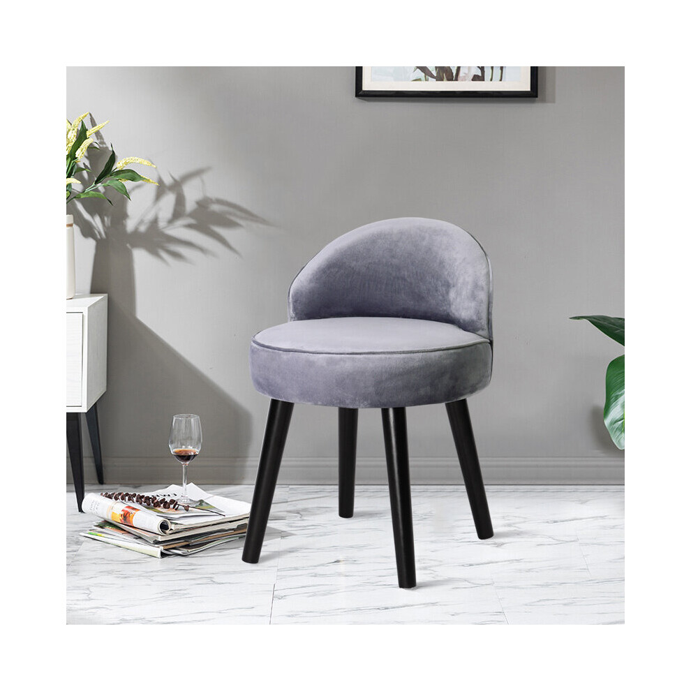 Velvet Dressing Table Stool Footstool Makeup Seat Vanity Chair