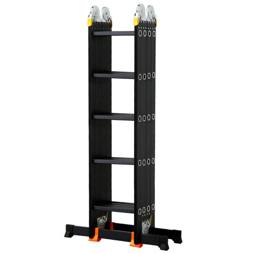 5.7M ALUMINUM FOLDING LADDER SCAFFOLD EXTENDABLE LADDER MULTI-PURPOSE 1