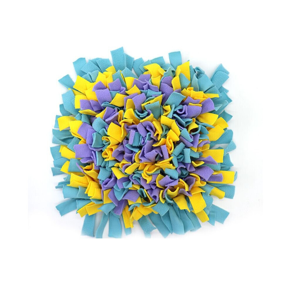 (Flowers) 45cm Washable Dog Snuffle Mat Training Pad Pet Interactive Puzzle Play Toy