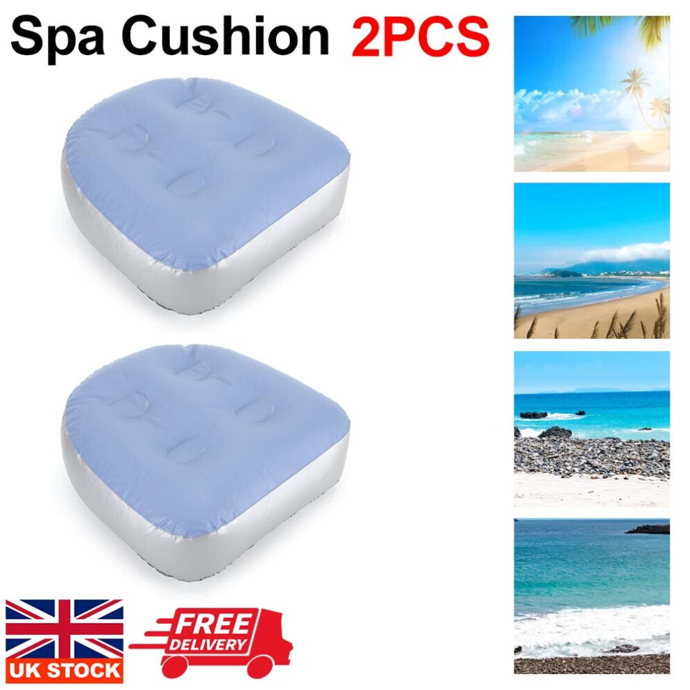 2PCS Home Spa Seat Booster Inflatable Spa Cushion Hot Tub Accessories