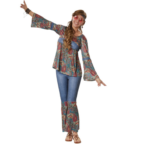 tectake Hippie Girl Harmony - groovy hippie girl costume, hippie ...