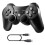 Diswoeeee PS3 Wireless Controller, Wireless Controller for Playstation 3 Double Shock Gaming Controller 6-Achsen Bluetooth Gamepad Joystick with 1