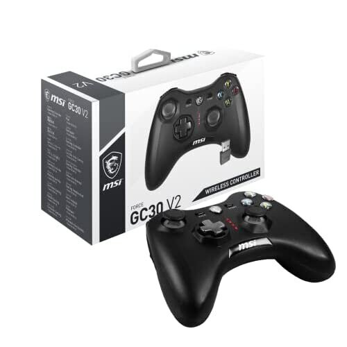 MSI MSI FORCE GC30 V2 Wireless Gaming Controller 'PC and Android ready, Upto 8 hours battery usage, adjustable D-Pad cover, Dual vibration motor