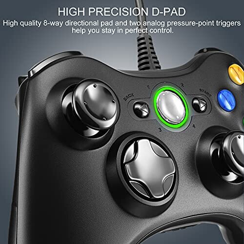 Zexrow Xbox 360 Wired Controller, Game Controller USB Wired PC Joystick Gamepad for Xbox 360,Improved Ergonomic Design Controller for Xbox 360 Sl 2
