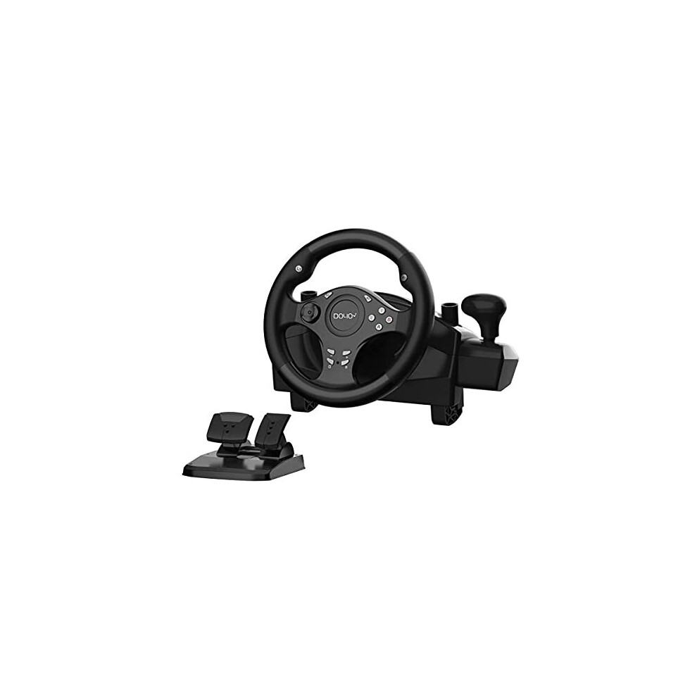 Gaming Racing Wheel 270 Degree Driving Force Mario Kart Steering Wheel with Pedals Accelerator Brake for PC, PS, PS4, XBOX ONE, XBOX360, NS SWIT