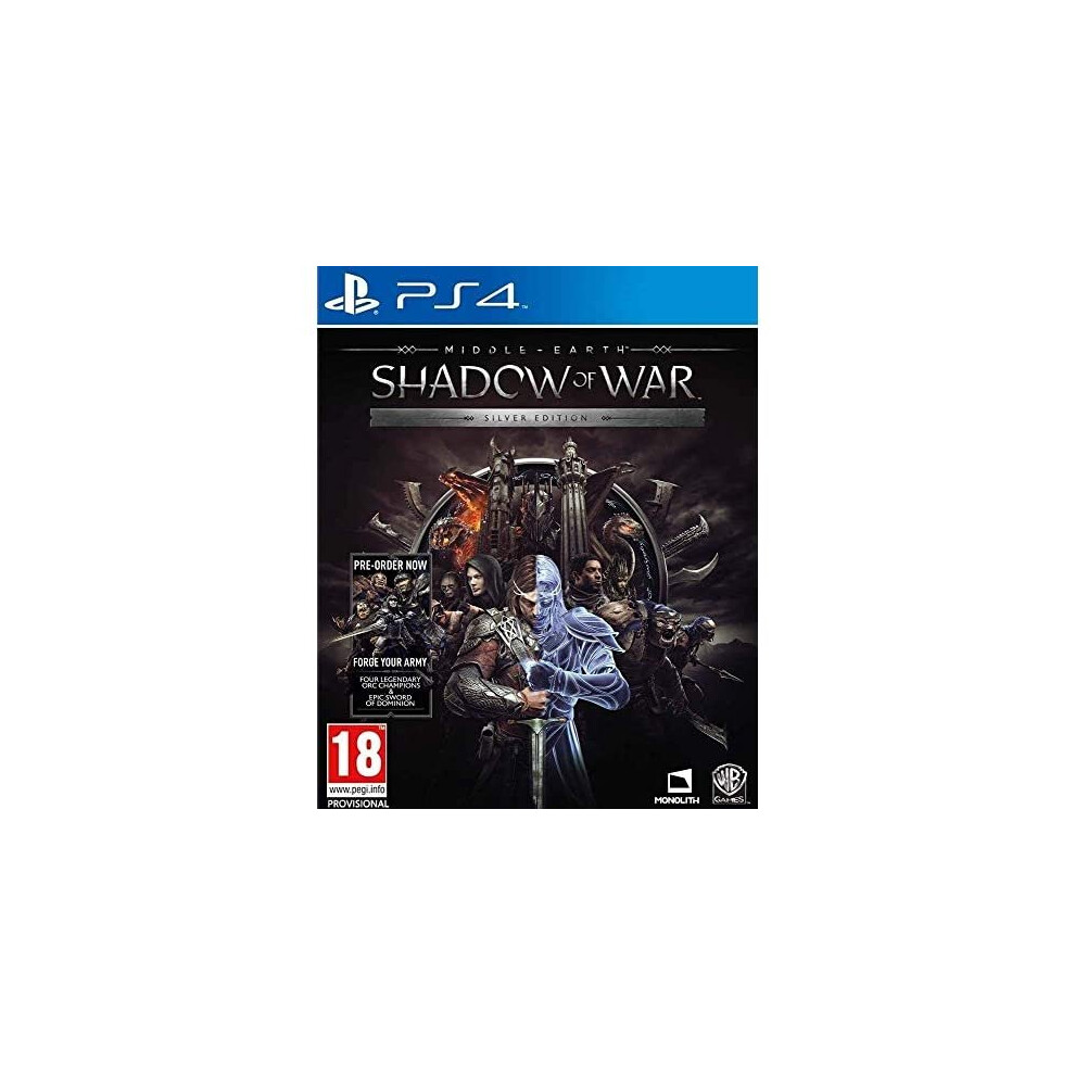 Middle Earth Shadow of War Silver Edition PS4 Game