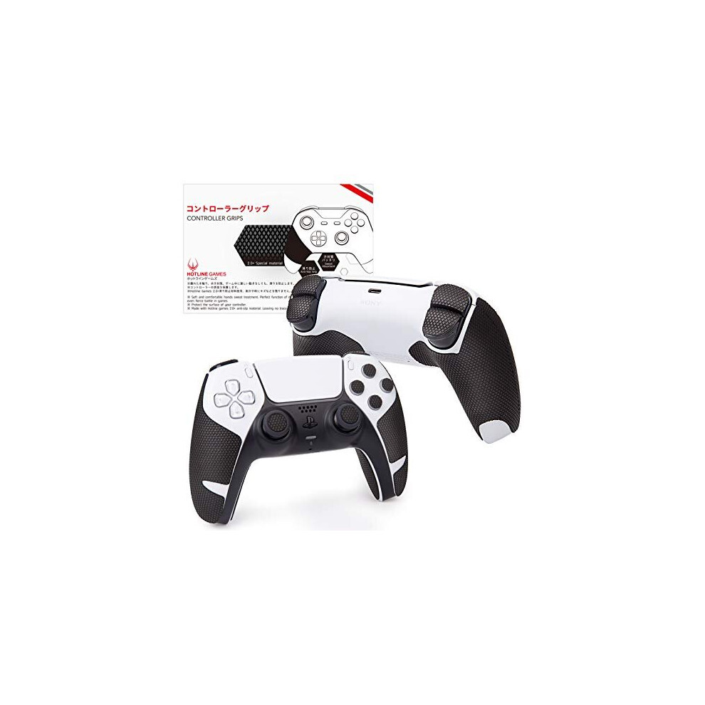 Hotline Games 2.0 Plus Controller Grip for PS5 Controller Grips Tape Playstation 5 DualSense Wireless Controllers, Anti-Slip, Sweat-Absorben