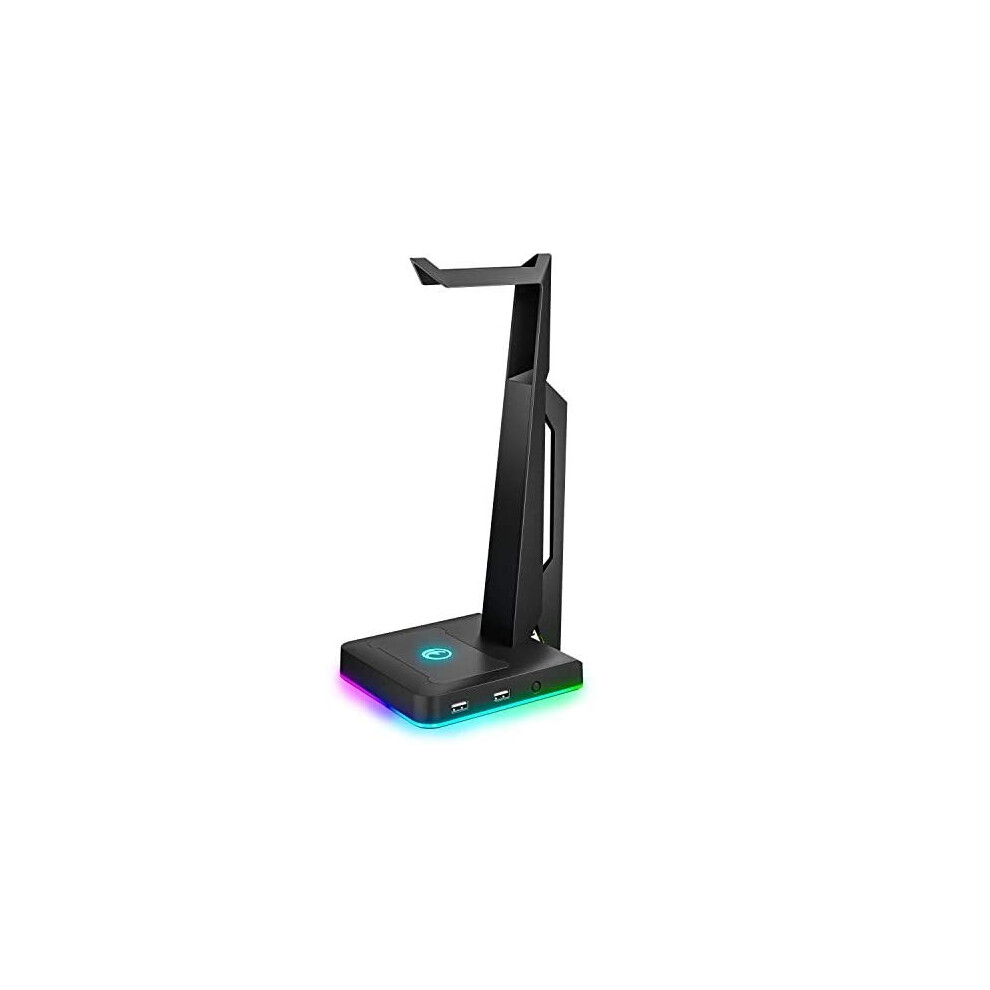 IFYOO RGB Gaming Headset Stand with 2 USB Ports, Game Headphone Mount for PC, Xbox One, PS4, Switch, Earphone Holder Hanger for Bose, Beats, Son