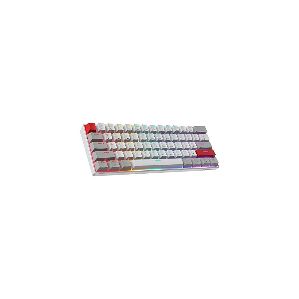 Newmen Gm610 60% Gaming Keyboard Wired & Wireless Mechanical Keyboard Bluetooth Hotswap 61 Keys Anti-Ghosting With Extra Keycap Set,Rgb Backlit, 768794092563