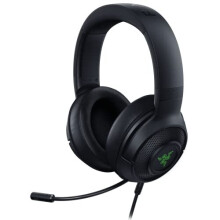 Razer Kraken V3 X Gaming Headset: 7.1 Surround Sound - Triforce 40mm Drivers - HyperClear Bendable Cardioid Mic - Chroma RGB Lighting - for PC -