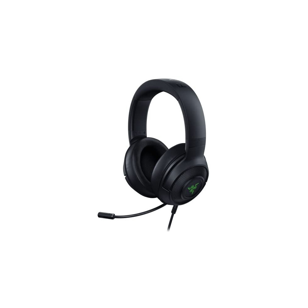 Razer Kraken V3 X Gaming Headset: 7.1 Surround Sound - Triforce 40mm Drivers - HyperClear Bendable Cardioid Mic - Chroma RGB Lighting - for PC -