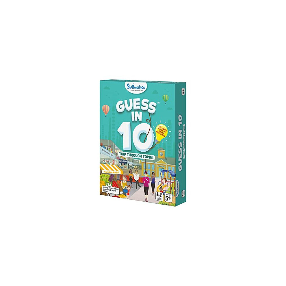 Spin Master Games Skillmatics Guess in 10 Educational Board Game, for Families and Kids Ages 5 and up, Trip Through Town