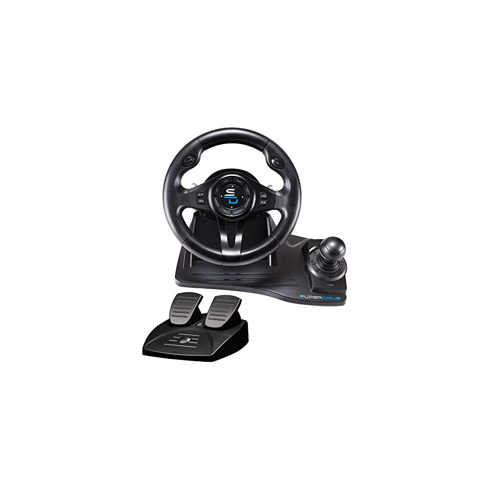 Superdrive - Gs550 Racing Steering Wheel With Pedals, Paddles Shifter, Shifter & Vibration For Xbox Serie X/S, Ps4, Xbox One, Pc (Programmable F 3701221702250