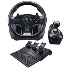 Superdrive Gs850-X Racing Steering Wheel With Manual Gear Lever, 3 Pedals, Shift Paddles For Xbox Series X, Ps4, Xbox One (Programmable For All