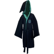 Groovy Harry Potter Slytherin Kids Poly Fleece Robe Black / Green - L