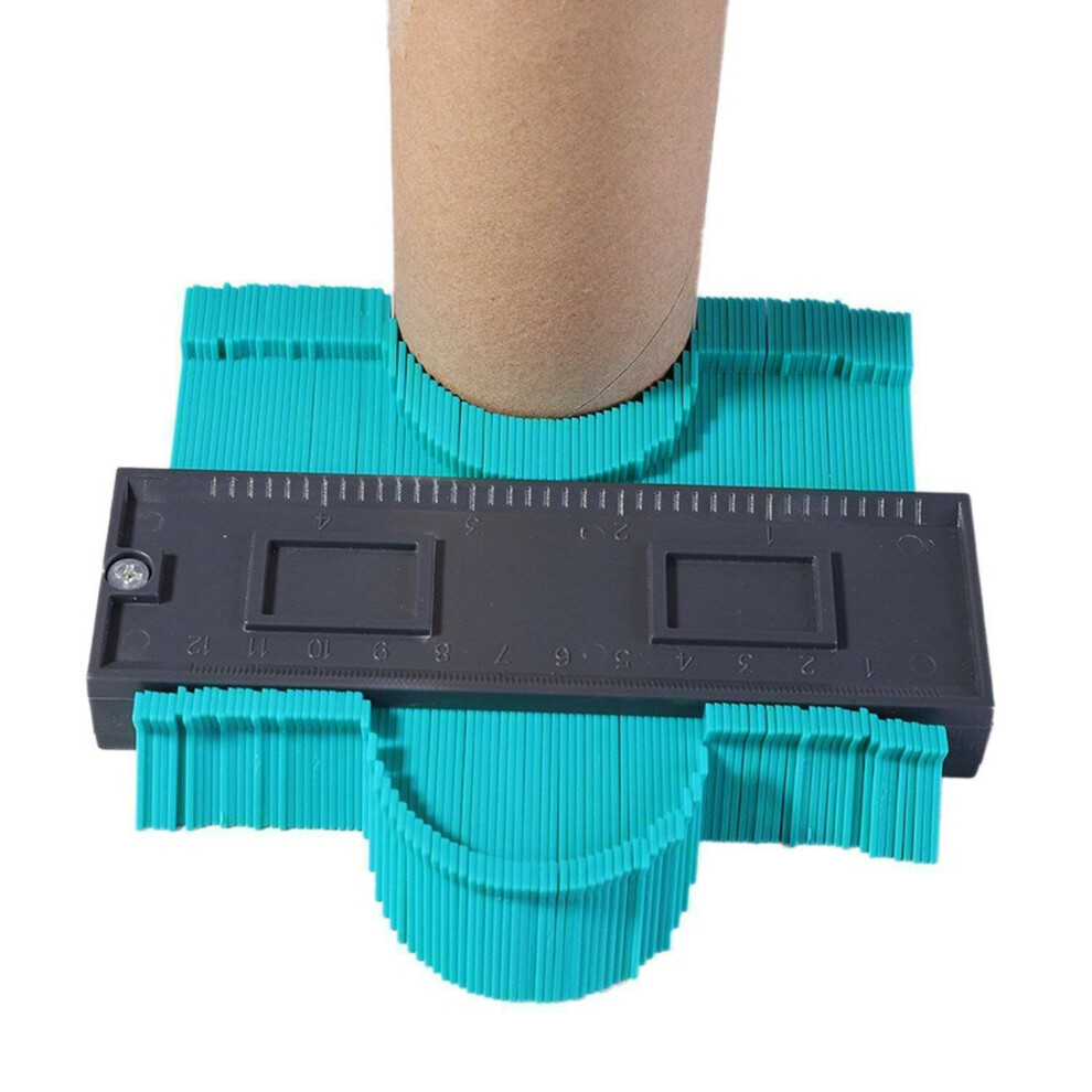 (Green, 25 cm) Contour Gauge Tiling Laminate Edge Ruler