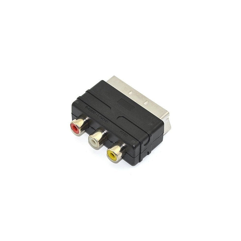 Childmory 3Rca To Scart Adapter Av Cable Converter Switcher For Ps4 Tv Dvd 6982751812221