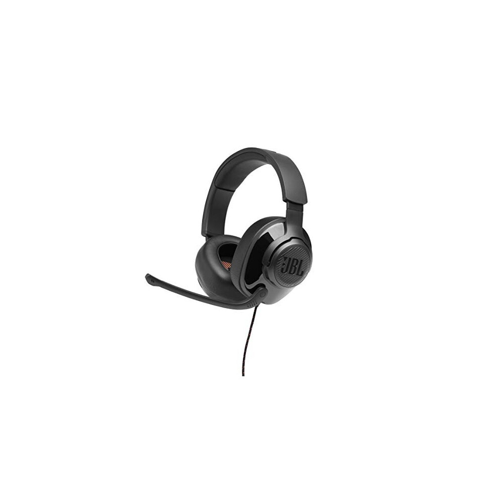 JBL Quantum 200 Wired Over-Ear Gaming Headset with Microphone, PC and PS Compatible, in Black