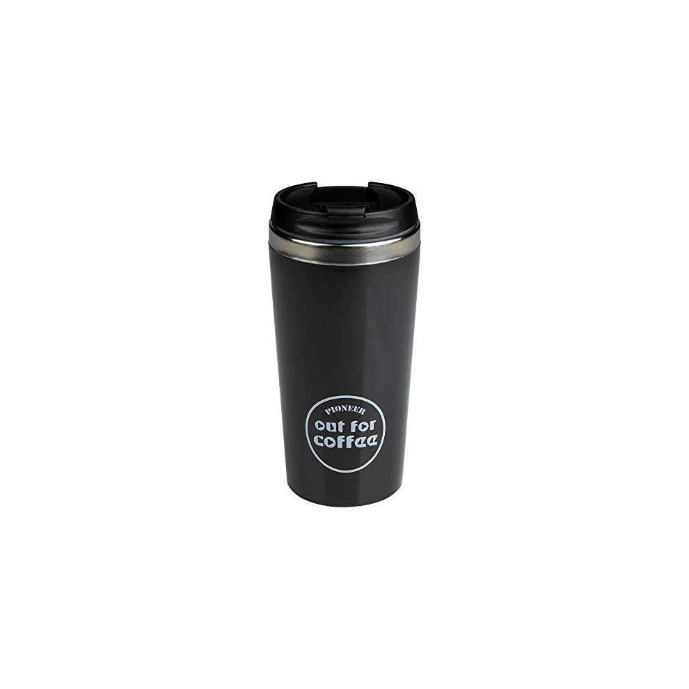 Pioneer CMG420BK Insulated Travel Mug, Stainless Steel, Black