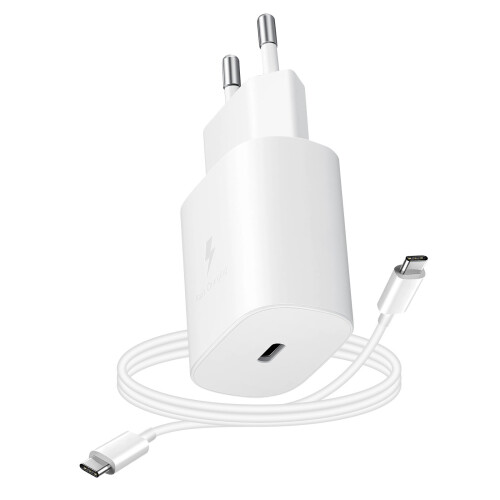 Samsung Cargador de Red USB C 15W + Cable USB C - 15W - SAMSUNG - Blanco 1