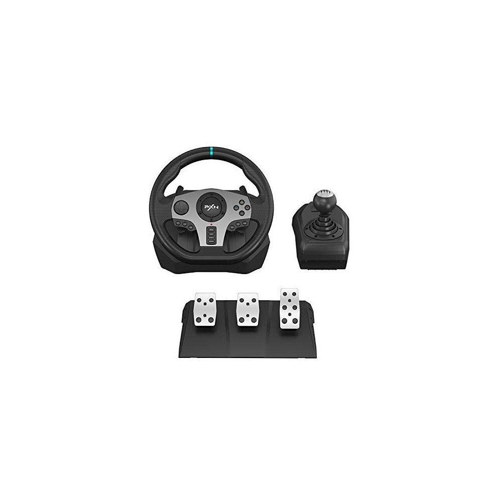 Pxn V9 Steering Wheel For Ps4, Xbox One, Xbox Series X|S, Ps3, Switch, Pc. Universal Racing Wheel With Pedals And Shifter, 270/900 Gaming Wheel 789616503449
