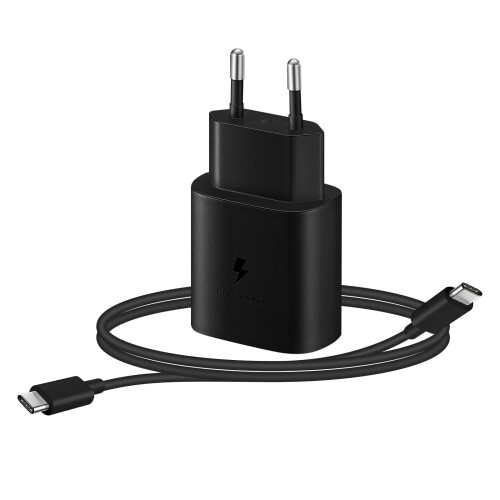 Samsung Rychlá nabíječka Samsung USB-C a kabel USB-C, 15W - černý