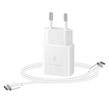 Samsung USB-C-Schnellladegerät und USB-C-Kabel, 15 W - Weiß