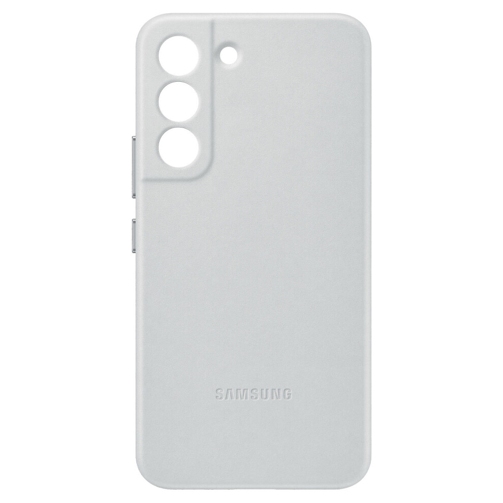 Case For Samsung Galaxy S22 Plus Ultra-Thin And Soft Samsung Leather Case Grey 8806092985087