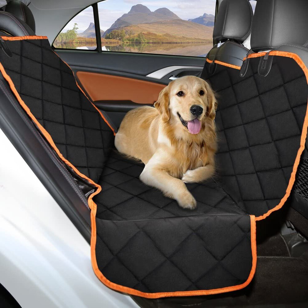 Orange Car Rear Seat Cover Pet Hammock Dog To Fit Audi A4 Avant Waterproof Mat on OnBuy