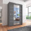 Arthauss (150cm, Grey) Sliding Mirror Door Wardrobe | Lisbon 1