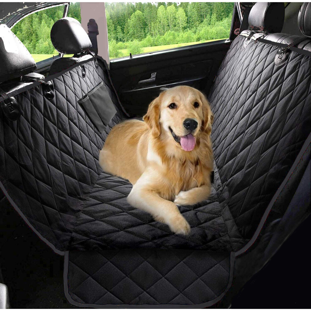 (Black) Car Rear Seat Cover Pet Hammock Dog To Fit  Bmw X1 E84 Suv Waterproof Mat