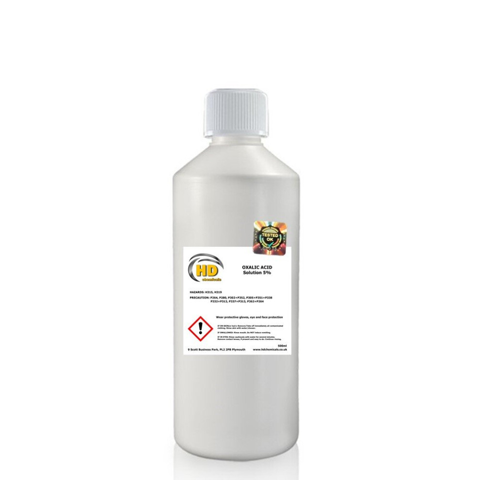 (500ml) Oxalic Acid 5% Solution Rust Remover Patio Cleaner