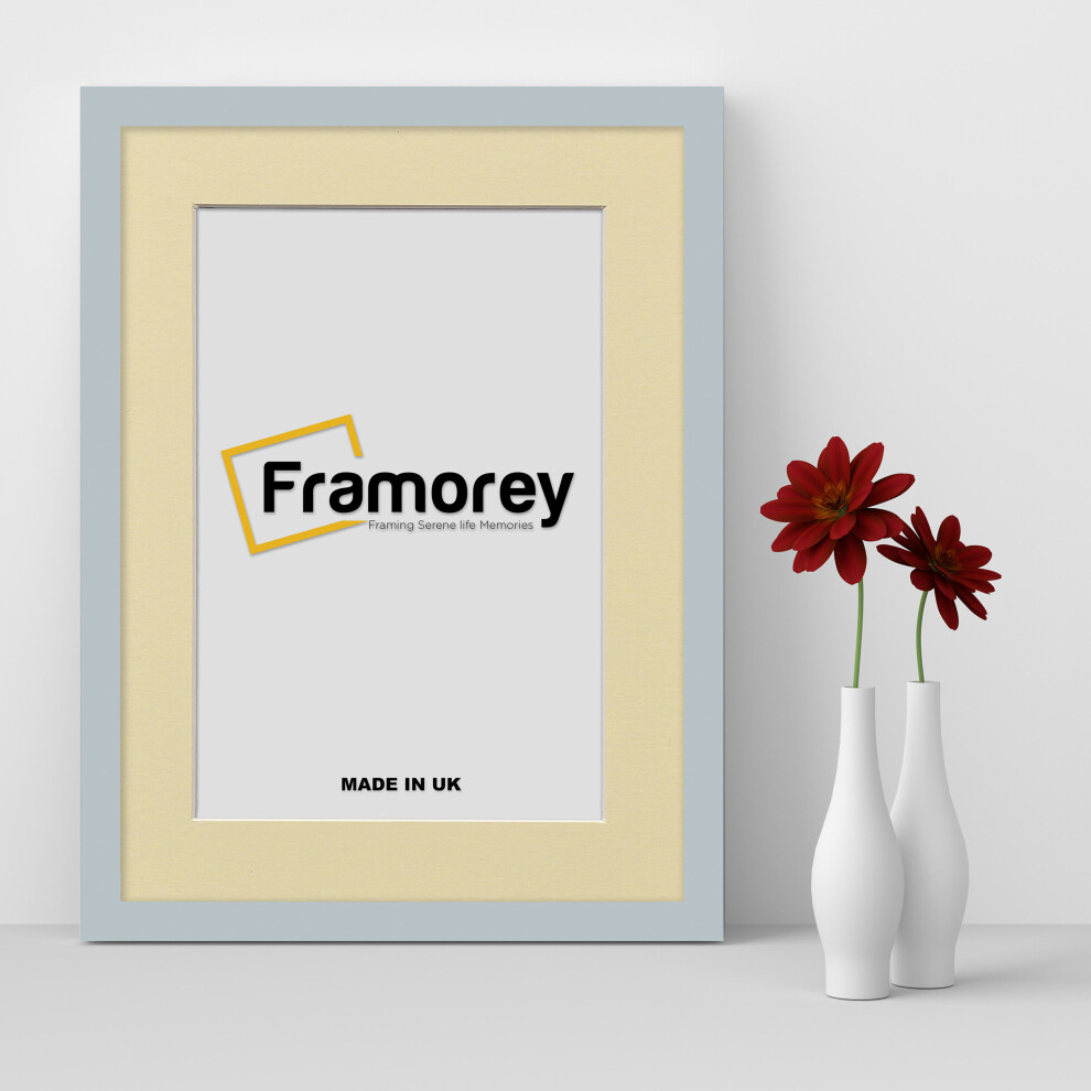 (12x8" Pic (14x11" Frame)) Light Grey Picture Frame Photo Frames With Ivory Mount Wall Art Hanging Frame Home Decor Frame-image-OPC-P8X6DBC-NEW